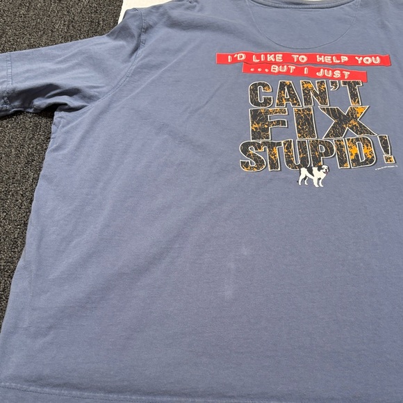 Men's Blue Long Sleeve Tee - Picture 14 of 15